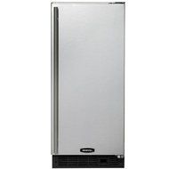 Marvel 30IMTBBOL: Marvel Ice Machines - 30iMT, Left Hinge, Black cabinet, FULL OVERLAY SOLID door