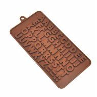 TANGCHU Letter Silicone Chocolate Mold 8.38*4.56inch Brown