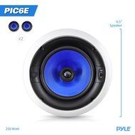 Pyle Home PIC8E 300 Watt High-End 8-Inch Two-Way In-Ceiling Speaker System with Adjustable Treble Control (Pair) N2
