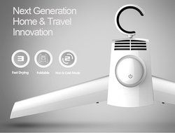 Dewel Portable Cloth &amp; Shoes Fast Dryer Hangers, Folding Travel 1-3 Hours Fast Drying Machine with Hot &amp; Cold... N5