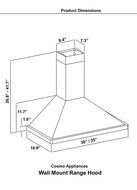 Cosmo 63190 36" Wall Mount Range Hood , Stainless Steel