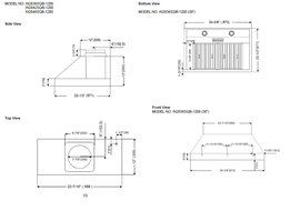 KOBE Range Hoods IN2642SQB-1200 Built-In Range Hood 1200 CFM, Dual Blower with LED Lights, 42-Inch N3