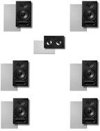 Polk In-wall Surround System: Pair of 65-rt, One 255c-rt, 2pairs 65-rt Rear (Bundle of 7 Speakers)