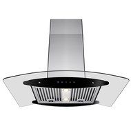 AKDY&reg; 36" Stainless Steel Island Mount Dual Side LED Touch Screen Display Range Hood Kitchen Cooking Vent w/ Baffle...