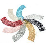 Hual@ Cupcake Wrappers 100 Filigree Artistic Bake Cake Paper Cups Little Vine Lace Laser Cut Liner Baking Cup... N15