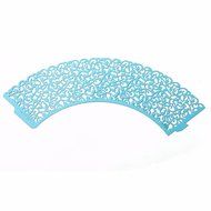 Hual@ Cupcake Wrappers 100 Filigree Artistic Bake Cake Paper Cups Little Vine Lace Laser Cut Liner Baking Cup... N17