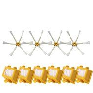 Hongfa Irobot Roomba Replacement Filter Roomba Yellow Hepa Filter and 6 Armed Side Brush Compatible with Roomba...