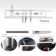 (Upgarde Version) LONPOO 609B 80cm Slim TV Soundbar Bluetooth Subwoofer 20W*2 Super BASS with Remote Control (... N7