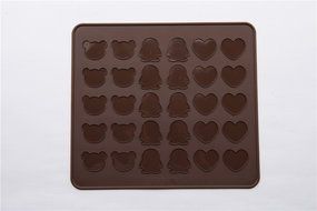 30 Cavity Food Grade Silicone Macaron Baking Mat for Microwave Oven Kitty Heart Penguin Shape N5