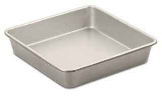 New Cuisinart AMB-9SCKCH Non-Stick 9in Square Cake Pan-Champagne
