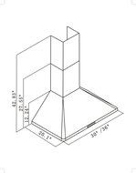 CAVALIERE 36" Wall Mounted Stainless Steel Kitchen Range Hood w/Remote Control 900 CFM AP238-PS31-36 N4