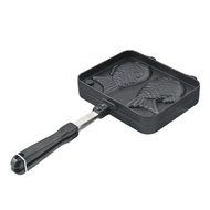 SAGUARO Taiyaki Japanese Fish-shaped Cake Waffle Pan Maker Gas Stove Cake Mold 2 Cast Cooking Tool N5