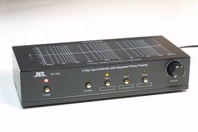 TCC TC-754 BLACK RIAA Phono Preamp With Three Switchable Aux Inputs; includes optional PREMIUM HIGH POWER AC Adaptor N3