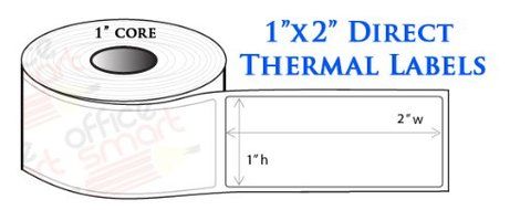 4 Rolls - 1x2 Direct Thermal Labels for Zebra GC420d GC420t GK420d GK420t GX420d GX420t LP2824 LP2422 TLP2824...