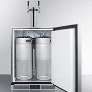 Summit SBC590 24" 5.7 cu. ft. Built-In Beer Dispenser with Frost-Free Operation Dual Tap System Adjustable Thermostat... N3