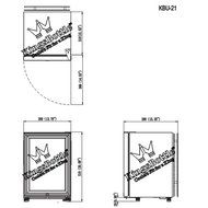 KingsBottle 21 Can Mini Bar Fridge with Glass Door, Black N9
