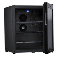 KingsBottle 21 Can Mini Bar Fridge with Glass Door, Black N18
