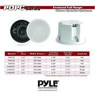 Pyle Home PDPC82 8-Inch In-Ceiling 2-Way Flush Mount Enclosure Speaker System N6