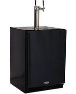 Marvel Built-In Kegerator Keg Dispenser - X-CLUSIVE Premium 2-Tap Direct Draw Kit - Black/Stainless N21
