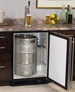 Marvel Built-In Kegerator Keg Dispenser - X-CLUSIVE Premium 2-Tap Direct Draw Kit - Black/Stainless N23