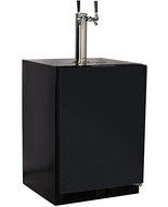 Marvel Built-In Kegerator Keg Dispenser - X-CLUSIVE Premium 2-Tap Direct Draw Kit - Black/Stainless N27
