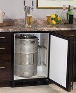 Marvel Built-In Kegerator Keg Dispenser - X-CLUSIVE Premium 2-Tap Direct Draw Kit - Black/Stainless N29