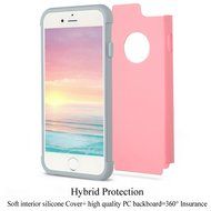 iPhone 6s, 6 Case, [4.7 Inch] HLCT Slim Fit Thin, Soft Interior Silicone Bumper &amp; Hard PC Back, Shock-Absorption... N13