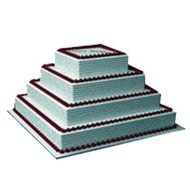 4 Tier Professional Rectangle Multilayer Birthday Wedding Anniversary Cake Tins Pans N2