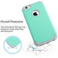 iPhone 6s, 6 Case, [4.7 Inch] HLCT Slim Fit Thin, Soft Interior Silicone Bumper &amp; Hard PC Back, Shock-Absorption... N21