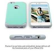 iPhone 6s, 6 Case, [4.7 Inch] HLCT Slim Fit Thin, Soft Interior Silicone Bumper &amp; Hard PC Back, Shock-Absorption... N28