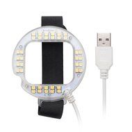 Lightwish - 19 LED Ring Shooting Light Fill-in Light Accessory Kit With USB Port For GoPro Hero3 Silver Black...