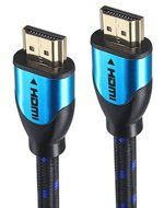JINPIN Ultra High Speed hdmi cable-BC 50ft black/red with Braided Cord support Ethernet ,3D,4K and Audio Return... N10