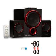 Theater Solutions TS212 Powered 2.1 Speaker System with Bluetooth and 2 Extension Cables