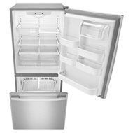 Amana ABB1924BRB 18.5 Cu. Ft. Black Bottom Freezer Refrigerator - Energy Star