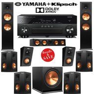 Klipsch RP-280F 7.1.2 Reference Premiere Dolby Atmos Home Theater System with Yamaha RX-A860BL 7.2-Ch A/V Receiver