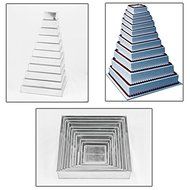11 Tier Square Multilayer Wedding Birthday Anniversary Cake Baking Pans - Cake Tins N4