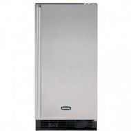 Marvel 30iMATBBOR ADA Height Clear Ice Machine with Right Hinge Overlay Panel Ready Door, 15", Black