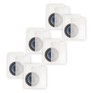 Blue Octave LW82 In Wall 8&quot; Speakers Home Theater Surround Sound 2-Way 3 Pair Pack