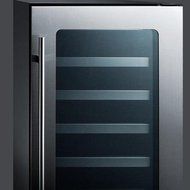 Summit CL15WC 15" 3.2 cu. ft. Capacity Built-In Wine Cellar with Digital Thermostat and Display White LED Lighting... N2