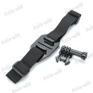 Asiawill&reg; Helmet Strap Mount with Quickly Assemble Plug for Gopro Hero / Hero2 / Hero3 - Black