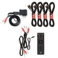 Blue Octave B51 Home Theater 5.1 Powered FM Speaker System USB Bluetooth and 4 Extension Cables N2