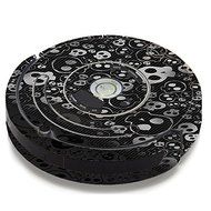 Skin Decal Vinyl Wrap For IRobot Roomba 650 655 Vacuum / Skulls Pattern Denim Look