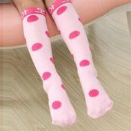 Banggood 1pair Children Candy Polka Dot Kids Long Socks N2