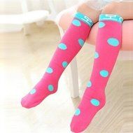 Banggood 1pair Children Candy Polka Dot Kids Long Socks N4