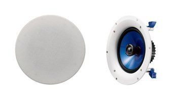Yamaha NSIC400 90-Watts 2-Way RMS Speaker - White (4 Speakers + AmazonBasics Speaker Wire) N5