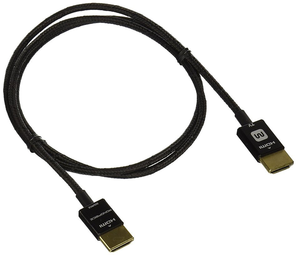 Monoprice 3ft 18Gbps Ultra Slim Series High Performance HDMI&reg; Cable w/ RedMere&reg; Technology - Blue N10