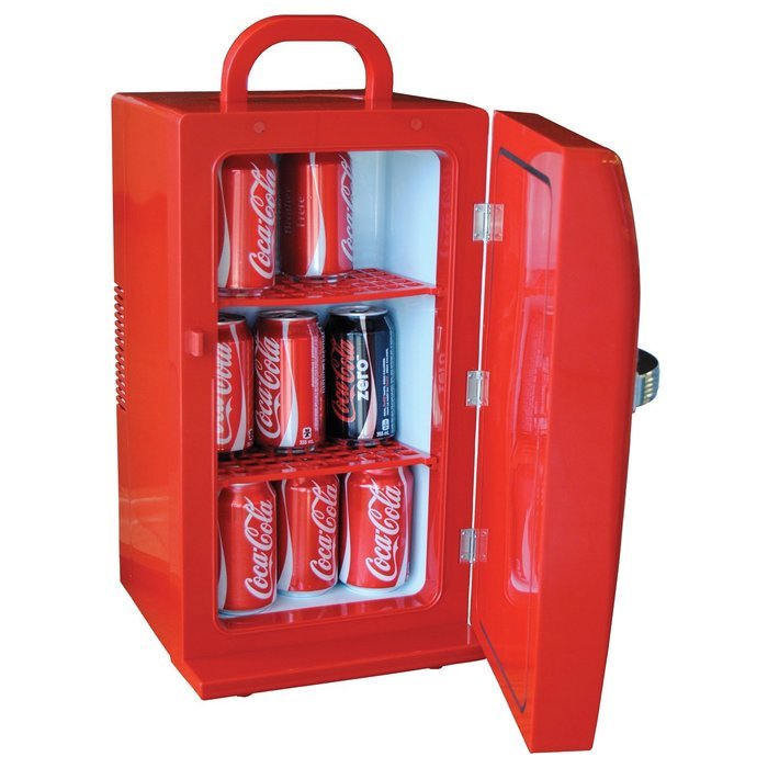 Thermoelectric Technology, Stylish, Compact Design Retro Fridge, Red