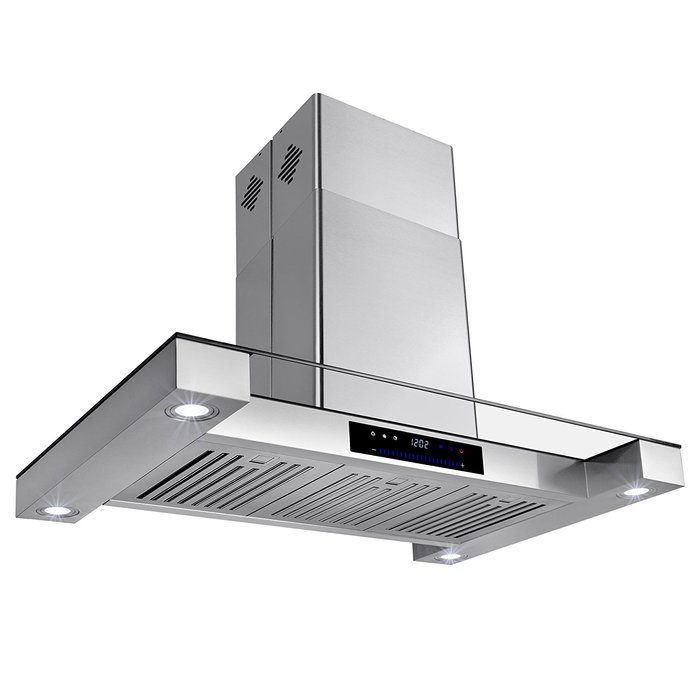 Golden Vantage 36" Inch Convertible Stainless Steel Island Mount Range Hood Cooker Fan Oven Vent Exhaust With... N5
