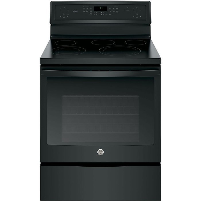 GE PB911DJBB Profile 30" Black Electric Smoothtop Range - Convection N2