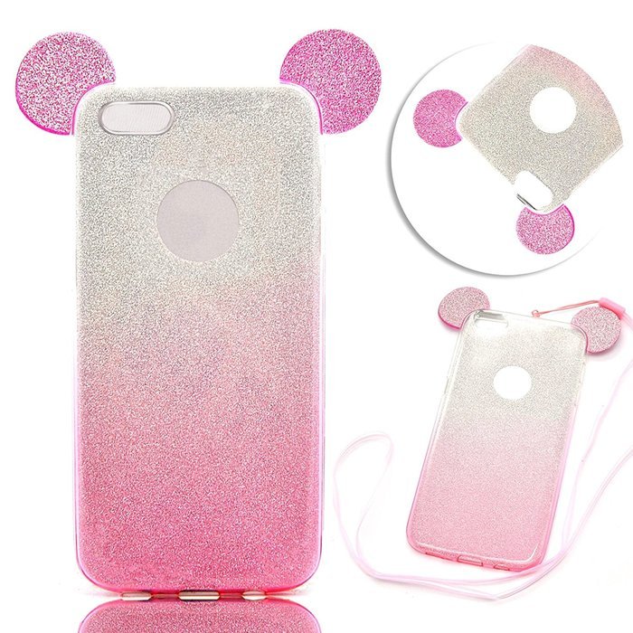 TYoung Ultra Thin Soft Flexible TPU Silicone Case Cover [with Lanyard Strap] for Apple iPhone 6 Plus / 6S Plus... N11